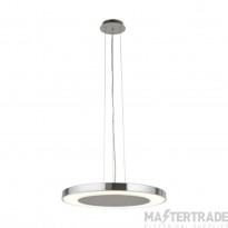 Searchlight Lexi One Light Ceiling Pendant In Chrome With Crushed Glass -Width: 500mm