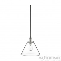 Searchlight Pyramid 1 Light Ceiling Pendant In Satin Silver