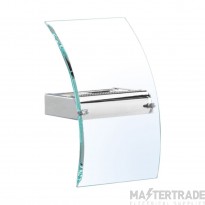 Searchlight Bevelled Wall Bracket With Curved Glass In Chrome
