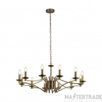 Searchlight Infinity 12lt Pendant Black With Crystal Glass Detail