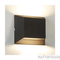 Searchlight Two Light Outdoor LED Rectangular Wall In Black