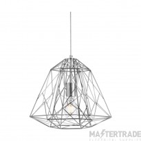 Searchlight Geometric Cage 1 Light Ceiling In Chrome