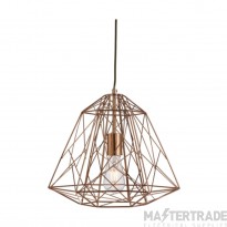 Searchlight Geometric Cage 1 Light Ceiling In Copper