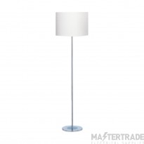 Searchlight Chrome Floor Lamp With White Round Shade