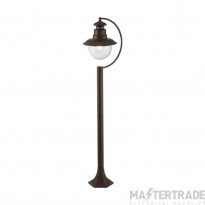 Searchlight Station 1lt Outdoor Garden Post (1100mm Height) Rustic Brown With Clear Acryli