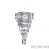 Searchlight Sigma 9 Light Chrome Chandelier with Large Acrylic Blocks