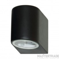 Searchlight Outdoor 1 Light Wall With Fixed Glass Lens In Black