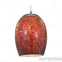 Searchlight Crackle Red Mosaic Glass Pendant