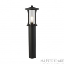 Searchlight Pagoda 1lt Outdoor Post (730mm Height) Black With Clear Glass