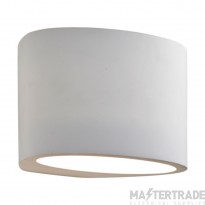 Searchlight Gypsum 1 Light Oval Wall In Plaster Which Is Paintable