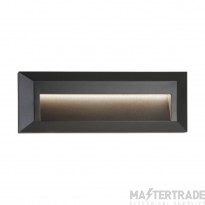 Searchlight Ankle Rectangular Recessed Outdoor Wall Light With Curve In Grey-Length: 2280mm