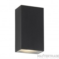 Searchlight LED Outdoor Rectangular Wall Light In Black With Straight Edges