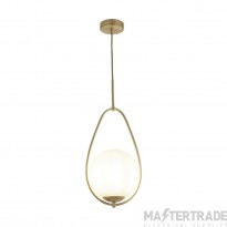Searchlight Avalon 1 Light Ceiling Pendant In Gold