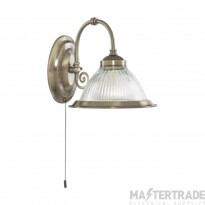 Searchlight American Diner 1 Light Wall In Antique Brass