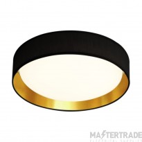 Searchlight Gianna Flush Ceiling Light In Black And Gold Dia: 370mm