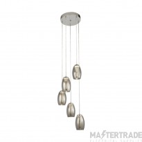 Searchlight Cyclone 5lt Multi Drop Pendant With Smoked Glass