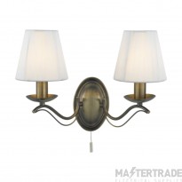 Searchlight Andretti Traditional Antique Brass Double Wall Light