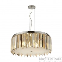 Searchlight Clarissa 5 Light Round Ceiling Pendant In Chrome And Glass