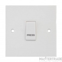 Selectric Plate Switch Bell Press 10A White