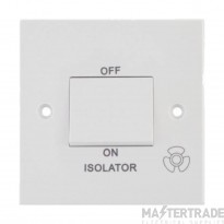 Selectric Switch 3P Fan Isolator Black Insert 10A White
