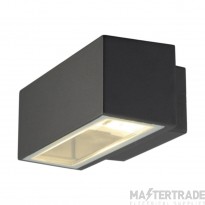 SLV Wall Light BOX UP/DOWN R7s 78mm QT-DE12 IP44 80W 220-240V 22x9x12cm Anthracite Aluminium