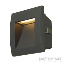 SLV Wall Light DOWNUNDER OUT S Recessed LED 3000K CRI90 IP55 1.7W 65lm 220-240V 9x9x5cm Anthracite Aluminium