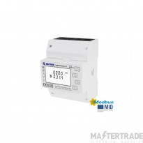 Three Phase DIN Rail kWH Meter, MID approved, Direct Connected, Modbus, Multifunction
