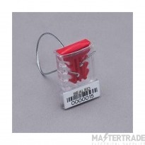 Red Anchor Meter Seals c/w Twisted Galvanised Sealing Wire Pack=100