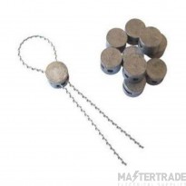 Round Lead Meter Seals c/w Twisted Galvanised Sealing Wire Pack=100
