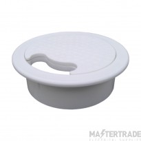 Tass 80mm Plastic Desk Grommet White