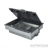 Tass Floor Box Cavity 3 Compartment 303x221mm 90mm Galvanised Steel/Polycarbonate