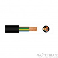 3 Core Round Flexible Cable 0.75mmSQ 3183Y Black 100M
