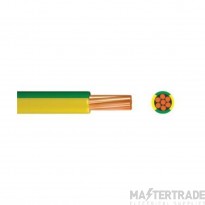 10mm Single Core Cable Green/Yellow 50M