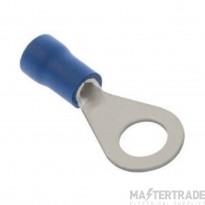 Unicrimp 10mm Ring Terminal Pre-Insulated Blue Pack=100