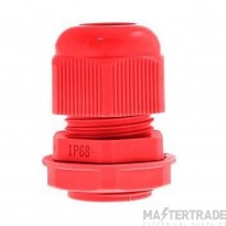 Unicrimp 16mm Nylon Cable Gland Red Pack=10
