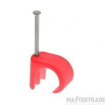 Unicrimp 7-10mm Round Cable Clip Red Pack=100