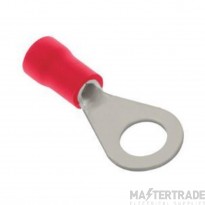 Unicrimp 12mm Ring Terminal Pre-Insulated Red Pack=100