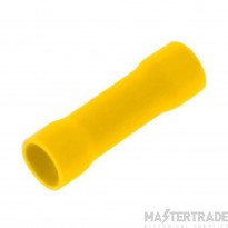 Unicrimp Butt Connector Terminal Pre-Insulated Yellow Pack=100