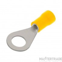Unicrimp 10mm Ring Terminal Pre-Insulated Yellow Pack=100