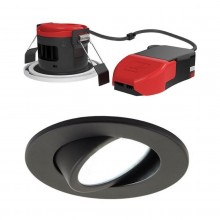 Ansell Prism Pro Gimbal Tilt Fire Rated Downlight CCT Black