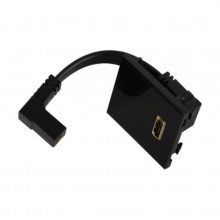 Hager Sollysta Module Single HDMI Female Type A Euro Black