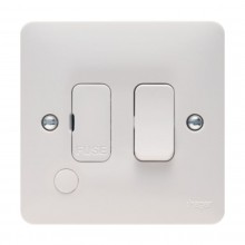 Hager Sollysta Connection Unit DP Switched Fused c/w Flex Outlet 13A White