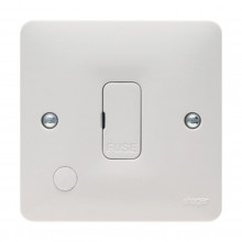 Hager Sollysta Connection Unit Unswitched Fused c/w Flex Outlet 13A White