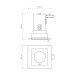 Picture of Astro Trimless Square Adjustable Fire-Rated Indoor Downlight in Matt White 1248007 