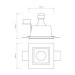 Picture of Astro Blanco Square Fixed Indoor Downlight in Plaster 1253002 