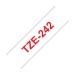 Picture of Brother TZE Laminated 18mmx8m Tape Red/White 