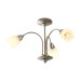 Picture of Endon 3 Light Semi-Flush Ceiling In Satin And Polished Chrome 