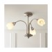 Picture of Endon 3 Light Semi-Flush Ceiling In Satin And Polished Chrome 