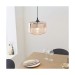 Picture of Endon Willis Copper Ceiling Pendant Light with Tinted Cognac Glass Shade 