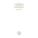 Picture of Endon Nixon Floor Lamp in Nickel with White Silk Shade 